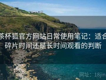 茶杯狐官方网站日常使用笔记：适合碎片时间还是长时间观看的判断