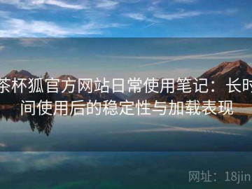 茶杯狐官方网站日常使用笔记：长时间使用后的稳定性与加载表现