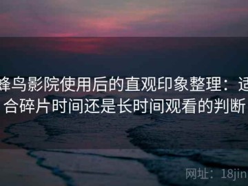 蜂鸟影院使用后的直观印象整理：适合碎片时间还是长时间观看的判断