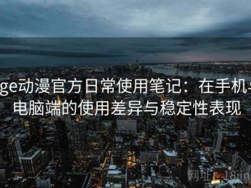age动漫官方日常使用笔记：在手机与电脑端的使用差异与稳定性表现