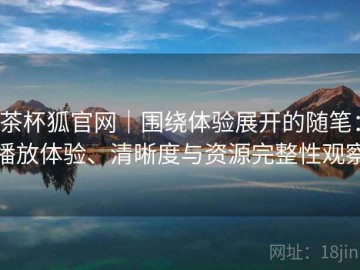 茶杯狐官网｜围绕体验展开的随笔：播放体验、清晰度与资源完整性观察