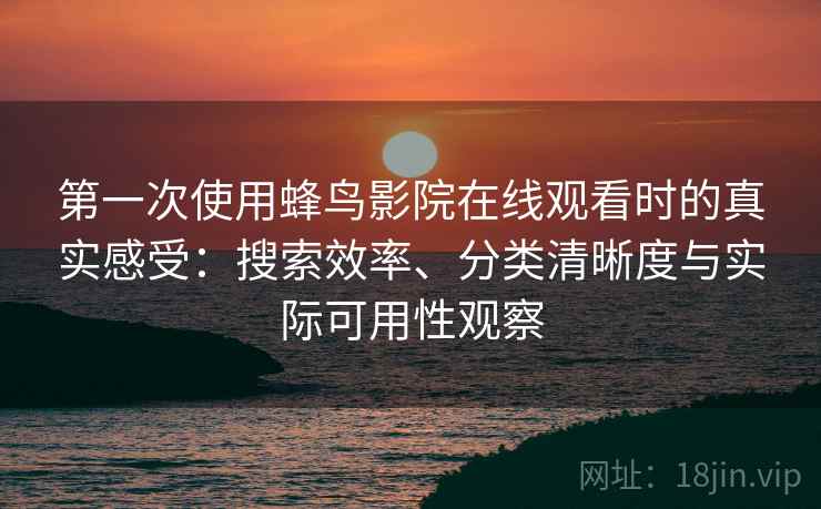 第一次使用蜂鸟影院在线观看时的真实感受：搜索效率、分类清晰度与实际可用性观察