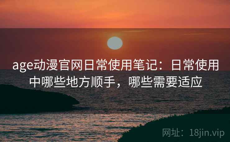 age动漫官网日常使用笔记：日常使用中哪些地方顺手，哪些需要适应