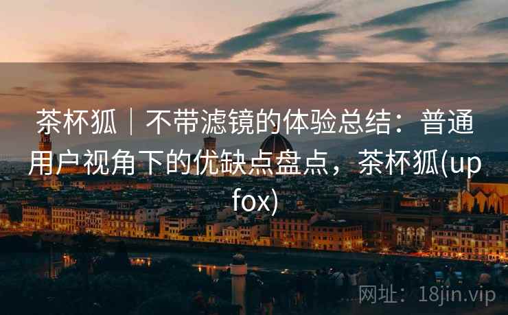 茶杯狐｜不带滤镜的体验总结：普通用户视角下的优缺点盘点，茶杯狐(upfox)